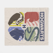 ヴィンテージ HOGWARTS™スタンプクレスト フリースブランケット (正面(横))