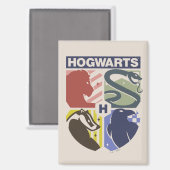 ヴィンテージ HOGWARTS™スタンプクレスト マグネット (正面/裏面)