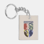 ヴィンテージ HOGWARTS™スタンプクレス キーホルダー (正面左)