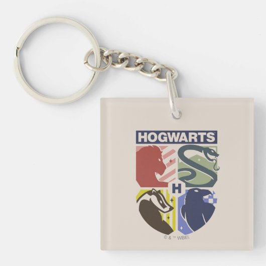 ヴィンテージ HOGWARTS™スタンプクレス キーホルダー (正面)