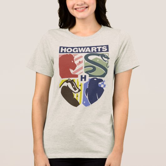 ヴィンテージ HOGWARTS™スタンプクレス トライブレンドTシャツ (正面)