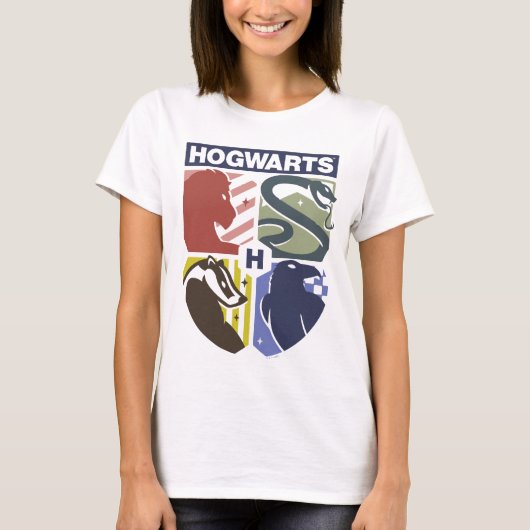 ヴィンテージ HOGWARTS™スタンプクレス Tシャツ (正面)