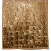 ヴィンテージ"HORNBACK"のわに青銅 シャワーカーテン (正面)