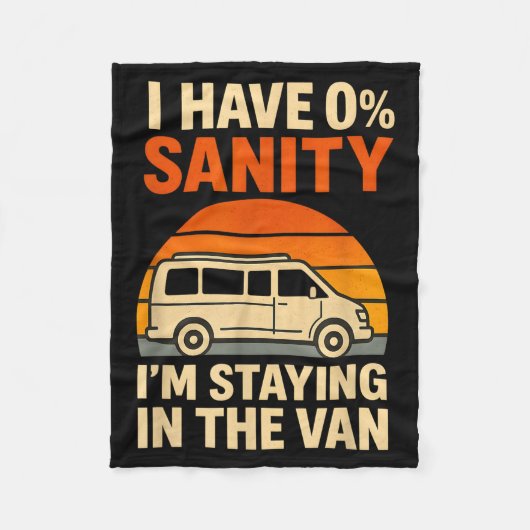 ヴィンテージ I'm Staying In Tha Van 笑える Phasmophobia  フリースブランケット (正面)