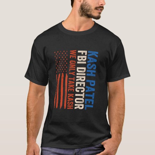 ヴィンテージ Kash Patel FBI長官 アメリカ国旗 Tシャツ (正面)