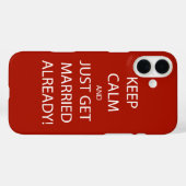 ヴィンテージ Keep Calm で結婚しよう Case-Mate iPhoneケース (裏面 (横))