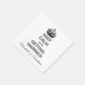 ヴィンテージ Keep Calm 結婚します! スタンダードカクテルナプキン (角)