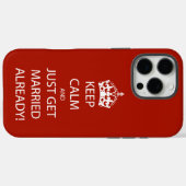 ヴィンテージ Keep Calm  結婚しよう Case-Mate iPhoneケース (裏面 (横))