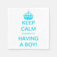 ヴィンテージ Keep Calm 青い少年 ベイビーシャワー