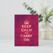 ヴィンテージ Keep Calm and Carry On ポストカード (スタンド正面)