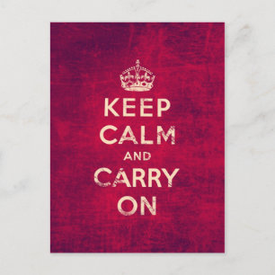 ヴィンテージ Keep Calm and Carry On ポストカード