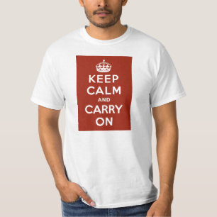 ヴィンテージ Keep Calm and Carry On 第二次世界大戦プロパガンダ Tシャツ