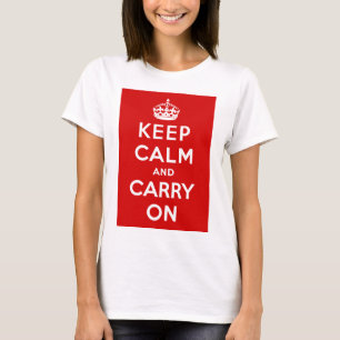 ヴィンテージ Keep Calm and Carry On 第二次世界大戦プロパガンダ Tシャツ