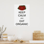 ヴィンテージ Keep Calm and Eat Organic トマト ポスター (キッチン)
