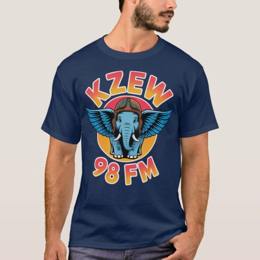 ヴィンテージ KZEW - ダラス, テキサス州 Tシャツ (正面)