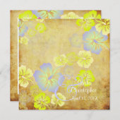 ヴィンテージ/Leis/ルアウ（ハワイ式宴会）/ハイビスカスウェディング招待状 招待状 (正面/裏面)