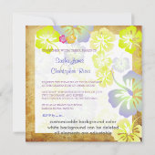 ヴィンテージ/Leis/ルアウ（ハワイ式宴会）/ハイビスカスウェディング招待状 招待状 (裏面)