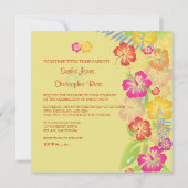 ヴィンテージ/Leis/ルアウ（ハワイ式宴会）/ハイビスカスウェディング招待状 招待状 (裏面)