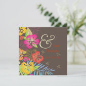 ヴィンテージ/Leis/ルアウ（ハワイ式宴会）/ハイビスカスウェディング招待状 招待状 (スタンド正面)