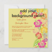 ヴィンテージ/Leis/ルアウ（ハワイ式宴会）/ハイビスカスウェディング招待状 招待状 (裏面)