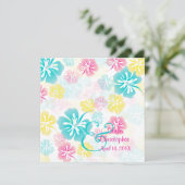 ヴィンテージ/Leis/ルアウ（ハワイ式宴会）/ハイビスカスウェディング招待状 招待状 (スタンド正面)