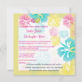 ヴィンテージ/Leis/ルアウ（ハワイ式宴会）/ハイビスカスウェディング招待状 招待状 (裏面)