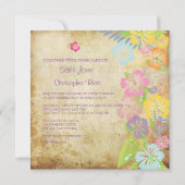 ヴィンテージ/Leis/ルアウ（ハワイ式宴会）/ハイビスカスウェディング招待状 招待状 (裏面)