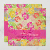 ヴィンテージ/Leis/ルアウ（ハワイ式宴会）/ハイビスカスウェディング招待状 招待状 (正面/裏面)