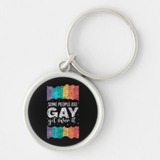 ヴィンテージ LGBT プライド レインボー Some People Are Gay Get キーホルダー