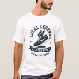 ヴィンテージ "LOCAL LEGENDS" アスリチックデパートメント翼付きシューズ Tシャツ