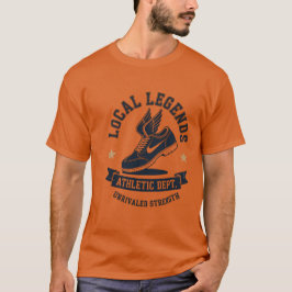 ヴィンテージ "LOCAL LEGENDS" アスリチックデパートメント翼付きシューズ Tシャツ