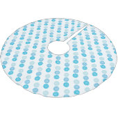 ヴィンテージ-look 1970sブルーフローラ ブラッシュドポリエステルツリースカート (アングル)