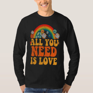 ヴィンテージ LOVE 愛があればそれでいい モチベーション Tシャツ