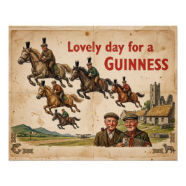 ヴィンテージ "Lovely Day for a Guinness" プレミアムアート  ポスター