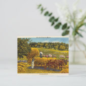 ヴィンテージ、Maineの農場、Vacationland ポストカード (スタンド正面)