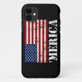 ヴィンテージ「MERICA米国の旗のiPhone 5の場合 Case-Mate iPhoneケース (裏面)