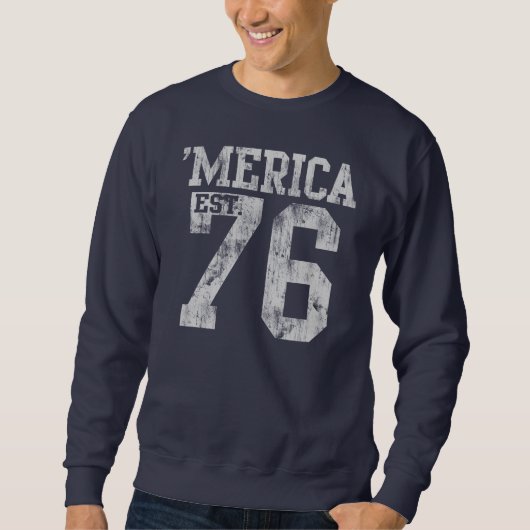 ヴィンテージ「Merica米国東部標準時刻。 1776年 スウェットシャツ (正面)