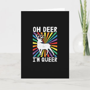 ヴィンテージ Oh Deer I'm Queer プライド LGBT ゲイ レズビアン カード