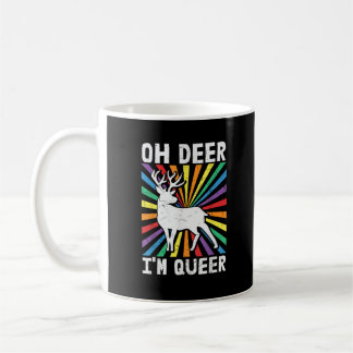 ヴィンテージ Oh Deer I'm Queer プライド LGBT ゲイ レズビアン コーヒーマグカップ