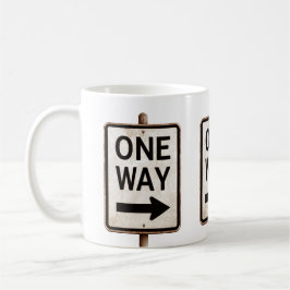 ヴィンテージ ONE WAY 錆びたストリートサイン コーヒーマグカップ