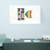 ヴィンテージ Pride Month ツ角 ハート Tシャツ デザイン_1 横断幕 (トレードショー)