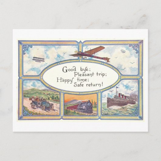 ヴィンテージ「Safe Travel」ポストカード ポストカード (正面)