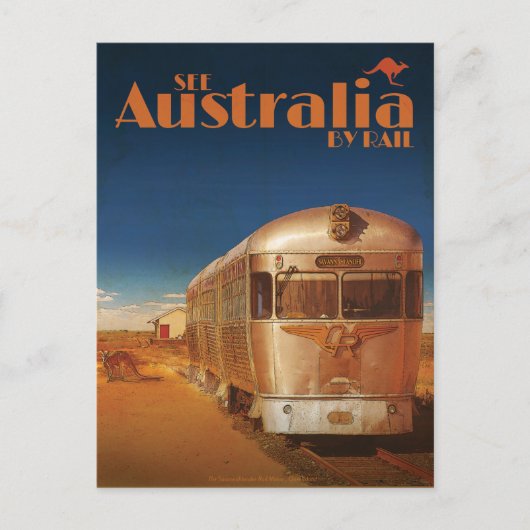 ヴィンテージ, See Australia By Rail Travelはがき ポストカード (正面)
