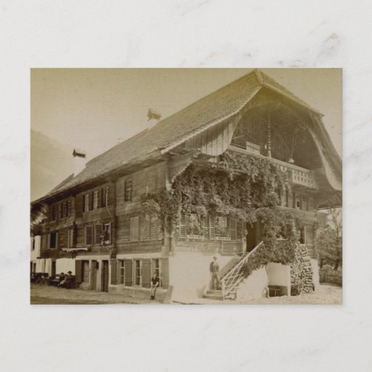 ヴィンテージ, Swiss Chalet at Interlaken, 1890 ポストカード (正面)