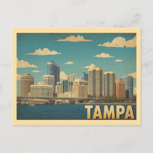ヴィンテージ Tampa 旅行 ポストカード (正面)