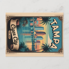 ヴィンテージ Tampa Florida レトロな旅行ポスターアート シーズンポストカード