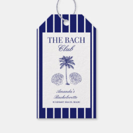 ヴィンテージ The Bach Club ネイビーブルーのビーチ・バチェラーエット ギフトタグ