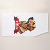 ヴィンテージ USA ゴールデンレトリバー 彫刻Tシャツ バスタオル (バスタオル)