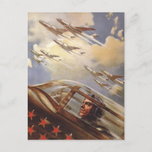 ヴィンテージ USSR 空軍プロパガンダ ポストカード