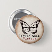 "ヴィンテージ" V 缶バッジ (正面&裏面)